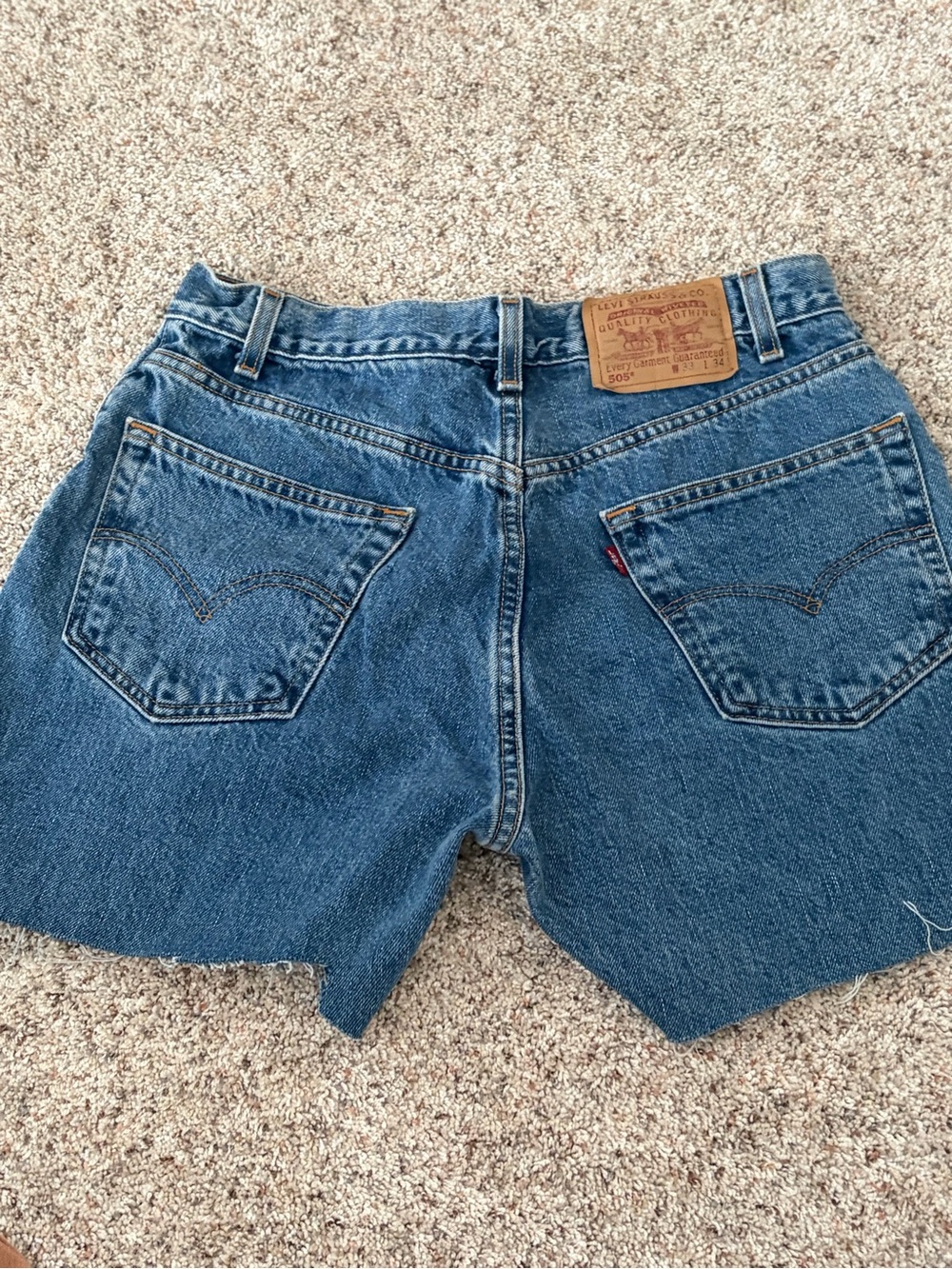 Levi's Vintage Blue Denim Cutoff Jean Short